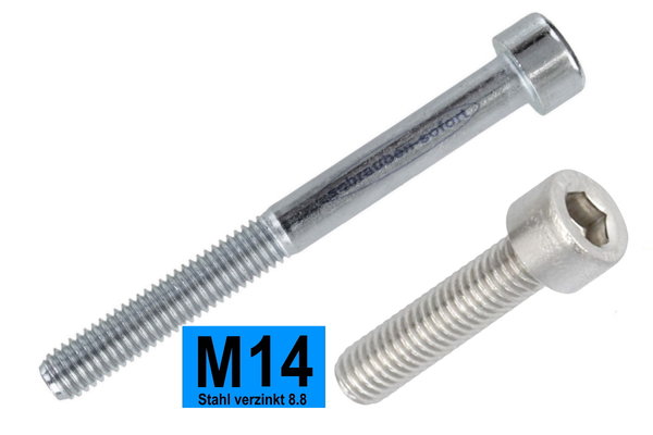 Zylinderschrauben M14 DIN 912 verzinkt