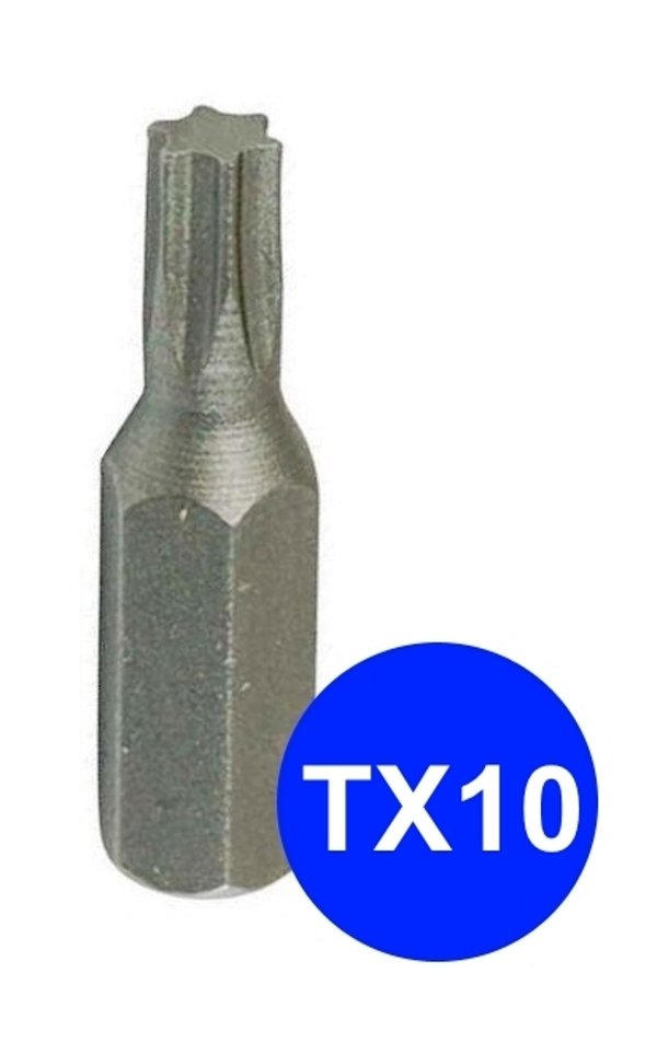 Torx® Bit TX10  -  25mm Länge - 1-4" Antrieb - Industriequalität