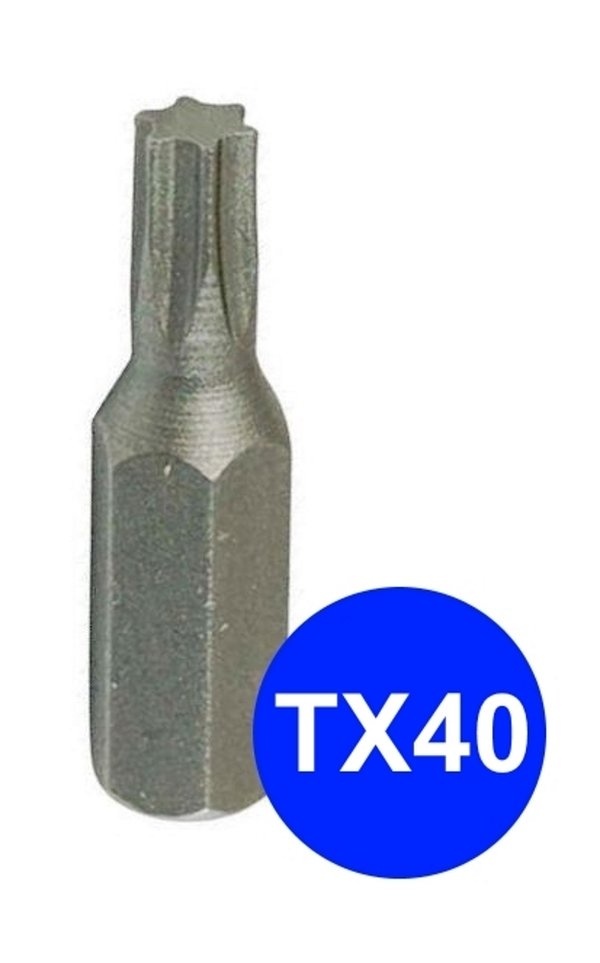 10 Stück Torx® Bit TX40 - 25mm Länge - 1-4" Antrieb - Industriequalität